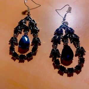 Navy Chandelier Earrings